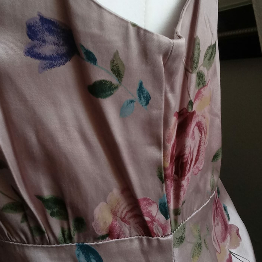 ❤5/$25 LA GIRL MAXI DRESS SATIN FLORAL SIZE M - Picture 5 of 9